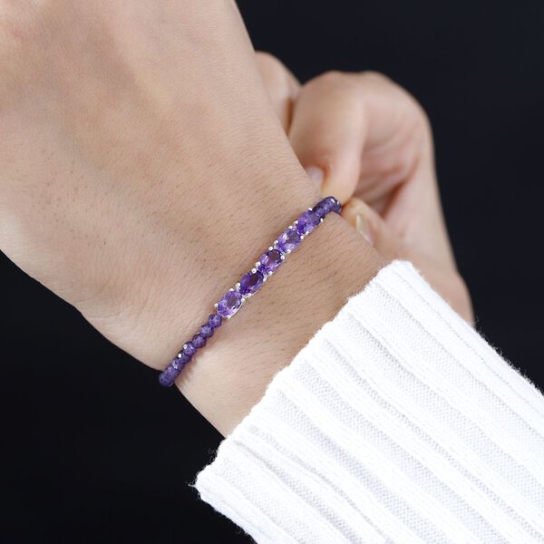 Afrikanisches Amethyst Armband, ca. 16.5 cm, ca. 9,57 ct. image number 3