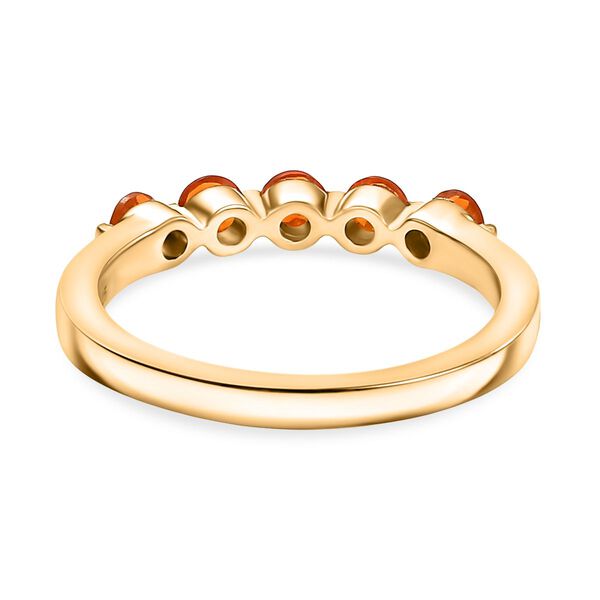 D'Joy AA Salamanca Feueropal Ring 925 Silber 750 Gelb Vergoldet (Gr&ouml;&szlig;e 21.00) ca. 0,41 ct image number 6