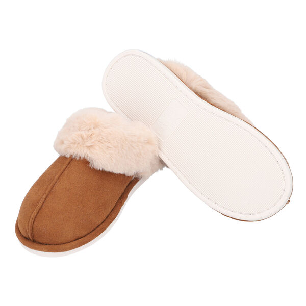 Superweiche Wildleder Kunstfell Hausschuhe, Gr&ouml;&szlig;e 36-37, Hellbraun image number 2