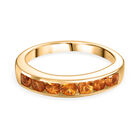 D'Joy AA Orange Saphir Ring 925 Silber 750 Gelb Vergoldet (Größe 20.00) ca. 1,05 ct