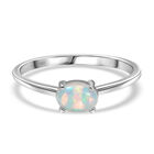 AA Nat&uuml;rlicher, &auml;thiopischer Welo Opal Ring 925 Silber (Gr&ouml;&szlig;e 21.00) ca. 0,53 ct