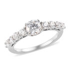 LUSTRO STELLA - feinster Zirkonia-Ring, 925 Silber platiniert image number 3