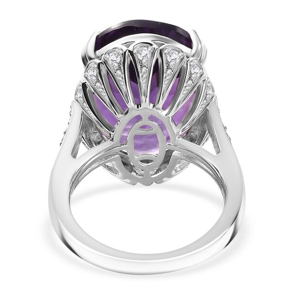 Afrikanischer Amethyst und Zirkon Ring - 24,74 ct. image number 6