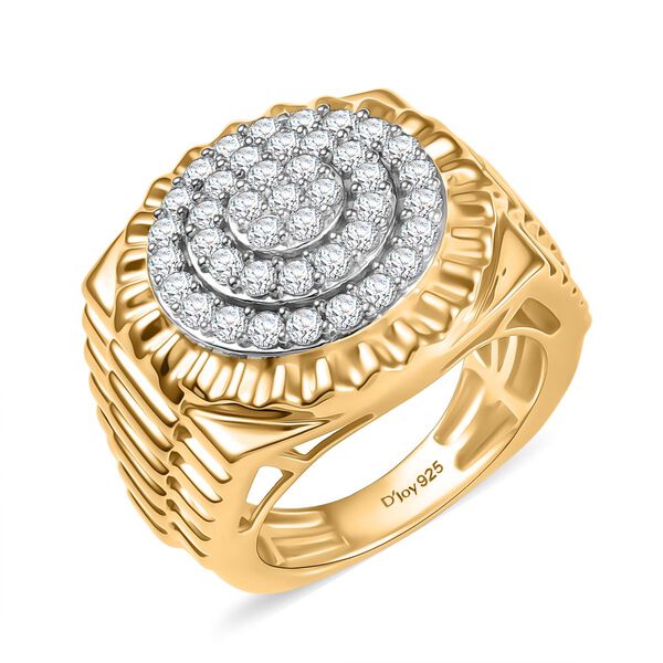 D'Joy Moissanit zweifarbiger Herrenring - 1,47 ct. image number 4