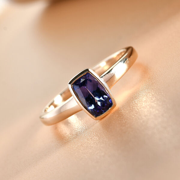 AA Tansanit Solit&auml;r-Ring, 375 Gelbgold  ca. 1,16 ct image number 2