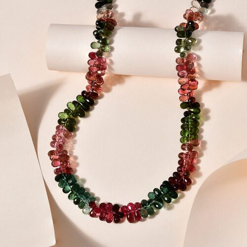 ILIANA zertifiziert und geprüft AAAA Multi-Turmalin Halskette, 45 cm, 750 Gold -138,36 ct. image number 1