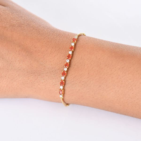 D'Joy AAA Blaze Feueropal und Zirkon 19cm Armband - 1,12 ct. image number 3