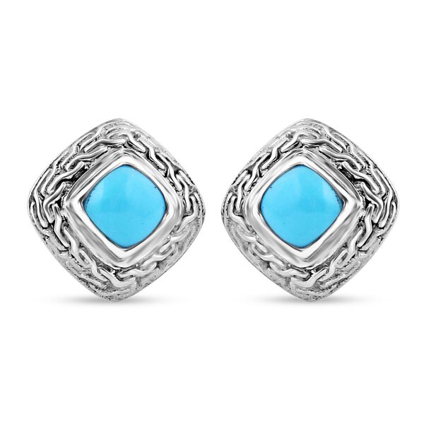 Royal Bali - Sleeping Beauty T&uuml;rkis Ohrringe 925 Silber ca. 1.69 ct