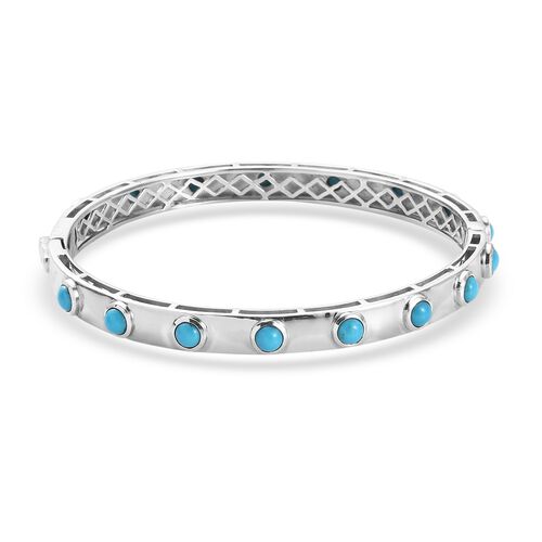 Natürlicher Sleeping Beauty Türkis Armreif in Silber, 3,78 ct. image number 0
