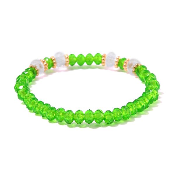 4er Set STRADA - Uhr mit Grün Kristall Armbänder image number 8