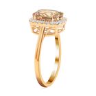ILIANA AAA Turkizit und Diamant-Ring, SI G-H, 750 Gelbgold  ca. 2,65 ct image number 3