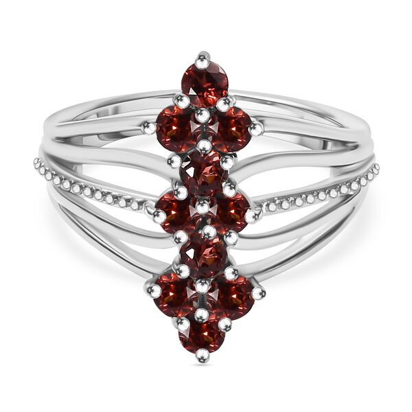 Roter Granat Ring Messing (Größe 19.00) ca. 1,55 ct image number 0