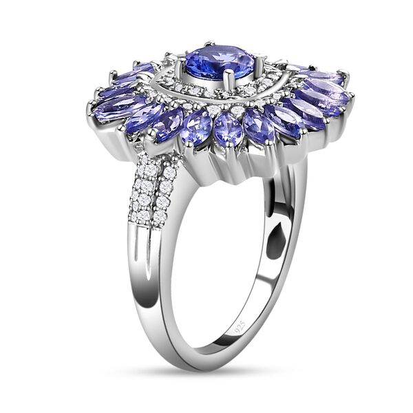 Tansanit und Zirkon Ring - 2,31 ct. image number 5