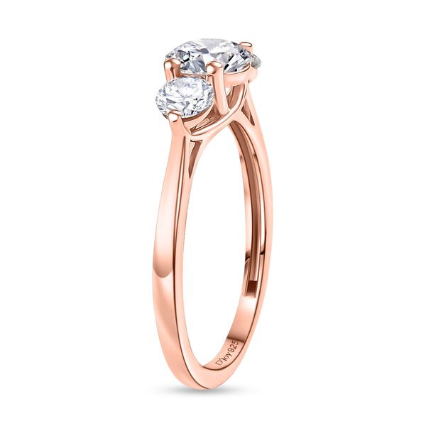 D'Joy Moissanit Ring, 925 Silber ros&eacute;vergoldet - 1,22 ct. image number 4