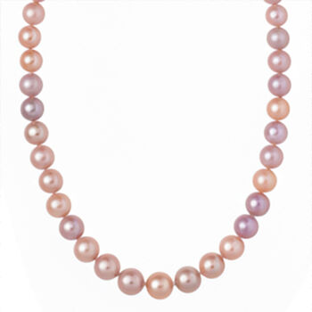 Mehrfarbige S&uuml;&szlig;wasser Perle Halskette ca. 45 cm 925 Silber rhodiniert