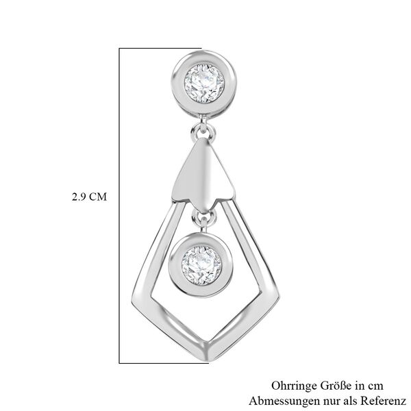 J Francis gefertigt mit SWAROVSKI- Swarovski Zirkonia Ohrringe image number 6