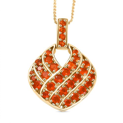 D'Joy AAA Blaze Feueropal Schmuckset ca. 50 cm 925 Silber 750 Gelbgold Vermeil ca. 2,12 ct. image number 0