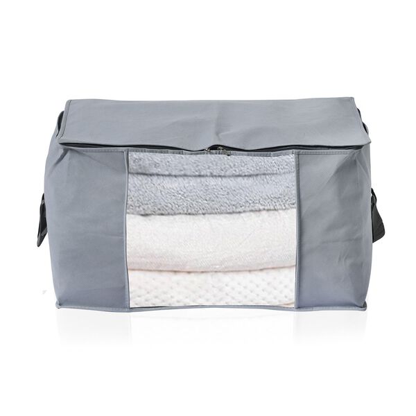 Aufbewahrungsboxen Set aus 3, Sichtfenster, 60 x 30 x 45 cm, Dunkelgrau image number 5