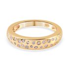 Diamant Band Ring 925 Silber 585 Vergoldet image number 0