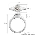 88 Facetten Moissanit-Ring, 925 Silber platiniert  ca. 1,43 ct image number 6