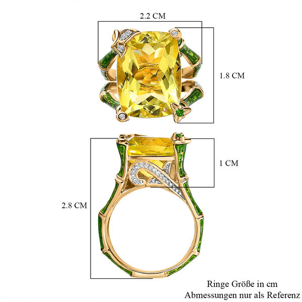 GP Vola via Kollektion - AAA Ouro Verde Quarz und Multi-Edelstein-Ring - 10,27 ct. image number 7