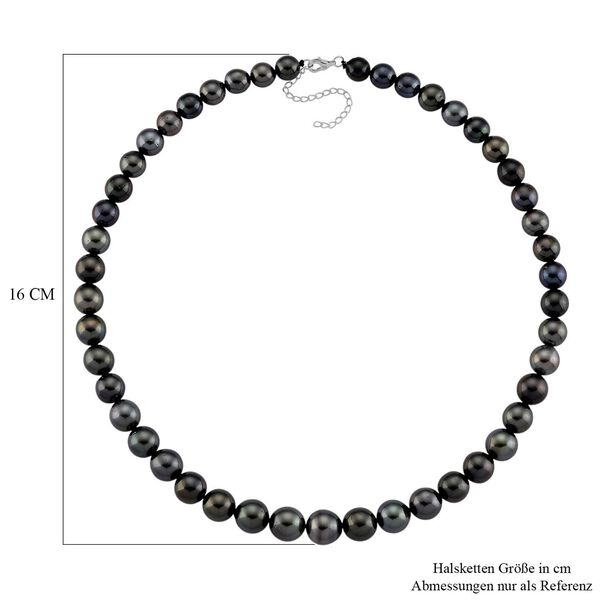 LUXORO AAA Tahiti Perle (8-12 mm) Halskette ca. 45 cm 417 Weiß Gold image number 4