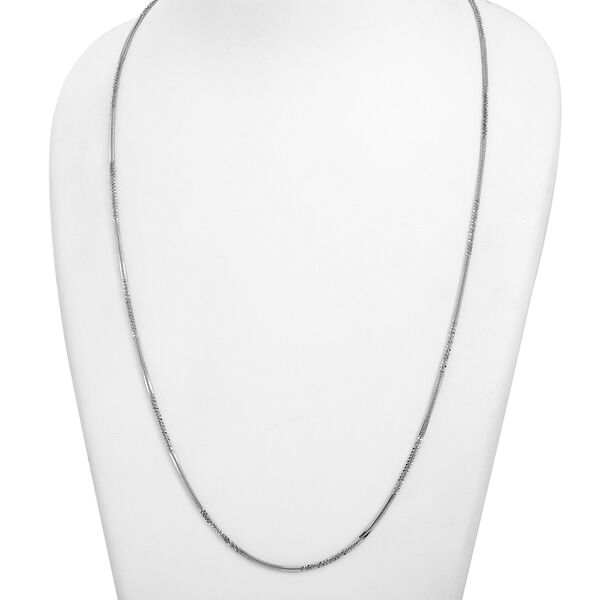 Italianische alternierende Margarita Kette, ca. 75 cm, 925 Silber rhodiniert ca. 5,93g image number 1