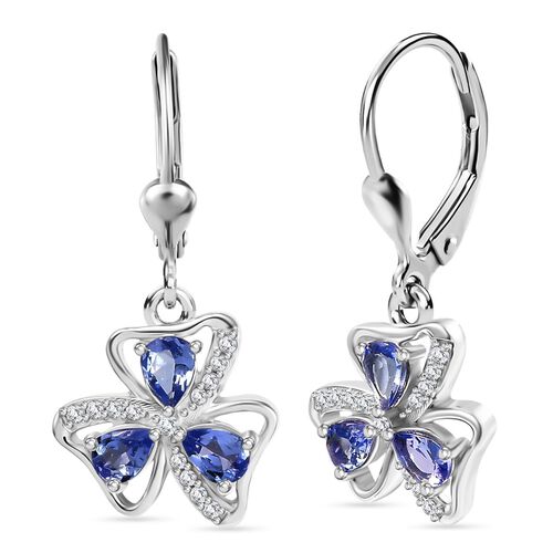Tansanit und Zirkon Ohrringe  - 1,11 ct. image number 0