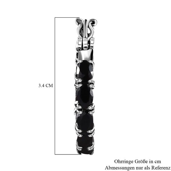 Schwarzer Spinell Ohrringe, 316L Edelstahl , ca. 11.48 ct image number 5