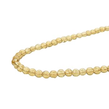 Gelbe Murano-Stil Glas Halskette ca. 50 cm, Nickelfreies Legierung