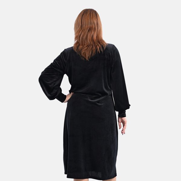 LA MAREY - Cord-Kleid, Gr&ouml;&szlig;e S, Schwarz image number 2