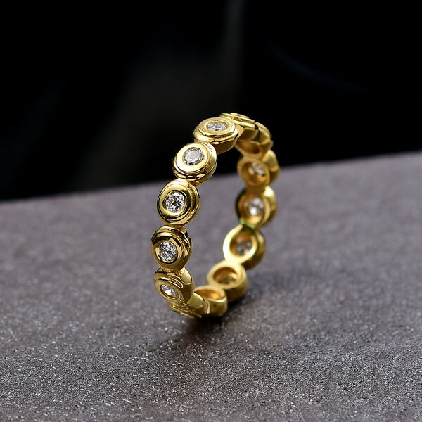 LUXURIANT DIAMOND - Lab Grown Diamant SI-GH Ring 925 Silber 750 Gelbgold Vermeil (Gr&ouml;&szlig;e 18.00) ca. 1,00 ct image number 1