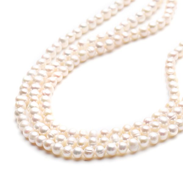 3-lagige Süßwasserzuchtperlen-Halskette, 45 cm - 354,50 ct. image number 3