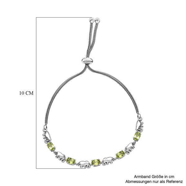 Flexibles Peridot Armband, 25,5 cm - 2,30 ct. image number 5