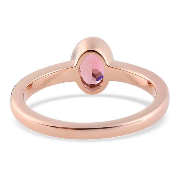 Nat&uuml;rlicher Blush Turmalin-Ring, 925 Silber Ros&eacute;gold Vermeil  ca. 0,53 ct image number 6