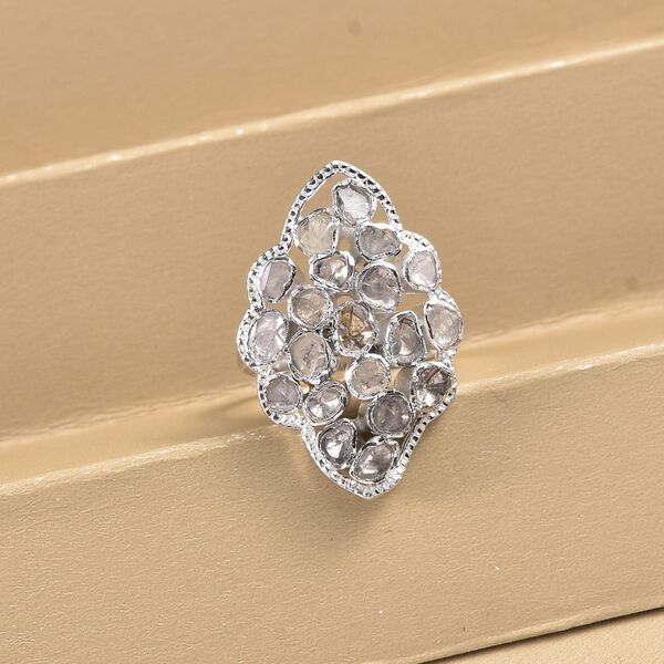 Handgearbeiteter Polki Diamant-Ring - 1 ct. image number 2