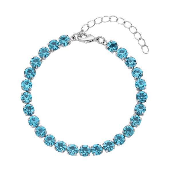 9er Set - Blaue Muschelkernperlen Ohrringen, Kristallohrringen mit Armband, Messing und Edelstahl image number 3