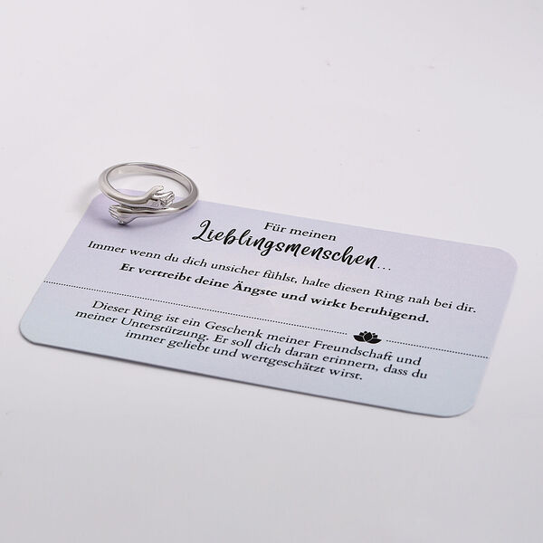 Hug Ring in platiniertem Silber image number 8