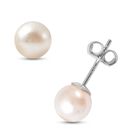 Japanische Akoya Perlen-Ohrringe, 925 Silber rhodiniert