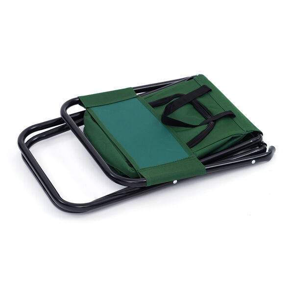 Campingstuhl mit integrierter K&uuml;hltasche, 32x27x34 cm, Gr&uuml;n image number 4