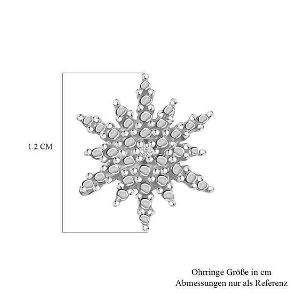 Ohrringe mit Diamantakzenten, 925 Silber platiniert image number 5