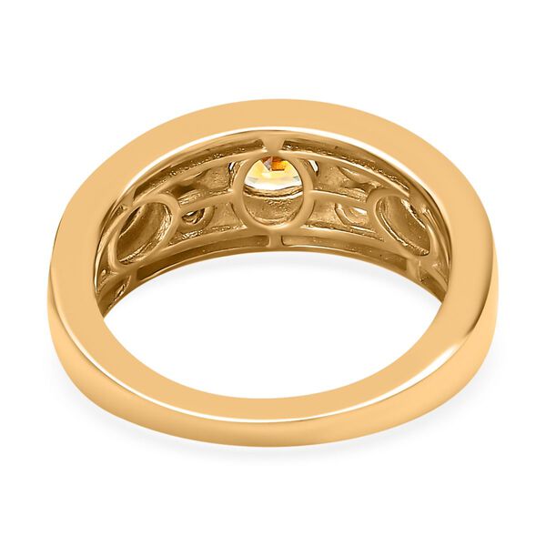 AA nat&uuml;rlicher, goldener Tansanit und Zirkon-Ring - 0,91 ct. image number 6