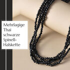 Mehrlagige Thai schwarze Spinell-Halskette image number 6