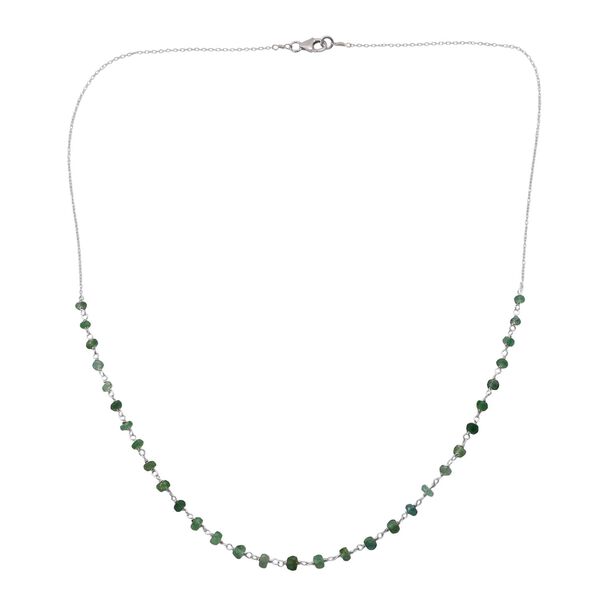 Socoto Smaragd Halskette ca. 50 cm 925 Silber ca. 6,00 ct. image number 3