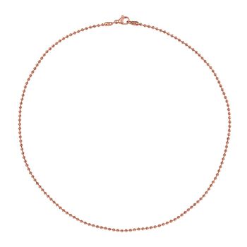 3er-Set - Kugelkette 40 cm, Gliederkette 45 cm und Ankerkette 55 cm, Ros&eacute;goldton