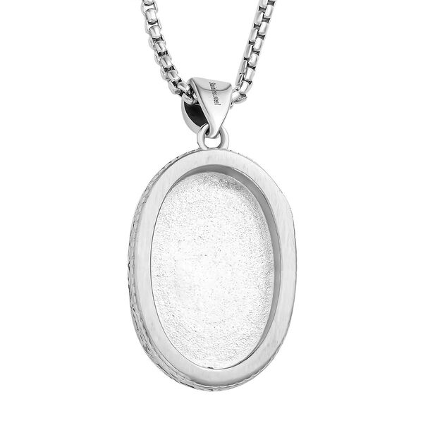 2er Set, Schwarzer Turmalin Anh&auml;nger mit Kette im Schmuckset, Edelstahl ca. 62,00 ct image number 4