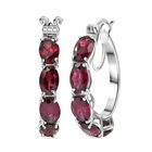 Rhodolith Granat Ohrringe 925 Silber rhodiniert ca. 5.67 ct