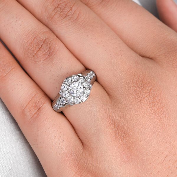 LUSTRO STELLA Hergestellt mit ZIRKONIA Ring 925 Silber Platin-&Uuml;berzug (Gr&ouml;&szlig;e 16.00) ca. 2,96 ct image number 4