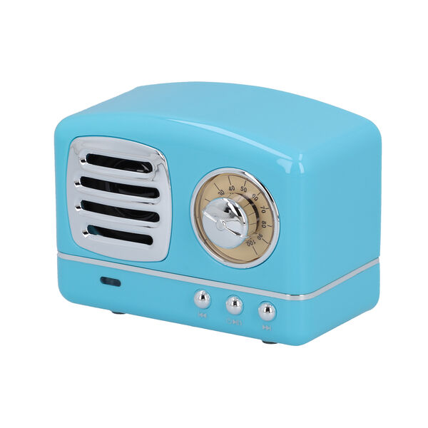 Retro Bluetooth Lautsprecher, Gr&ouml;&szlig;e 9,8x5,8x7,2 cm, Blau image number 3