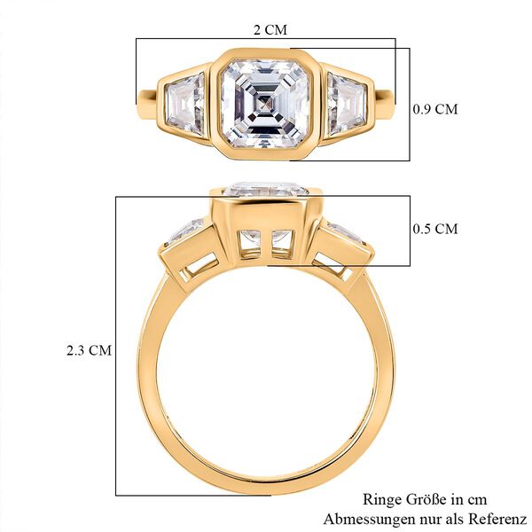 Trilogie Moissanit Ring - 2,37 ct. image number 4